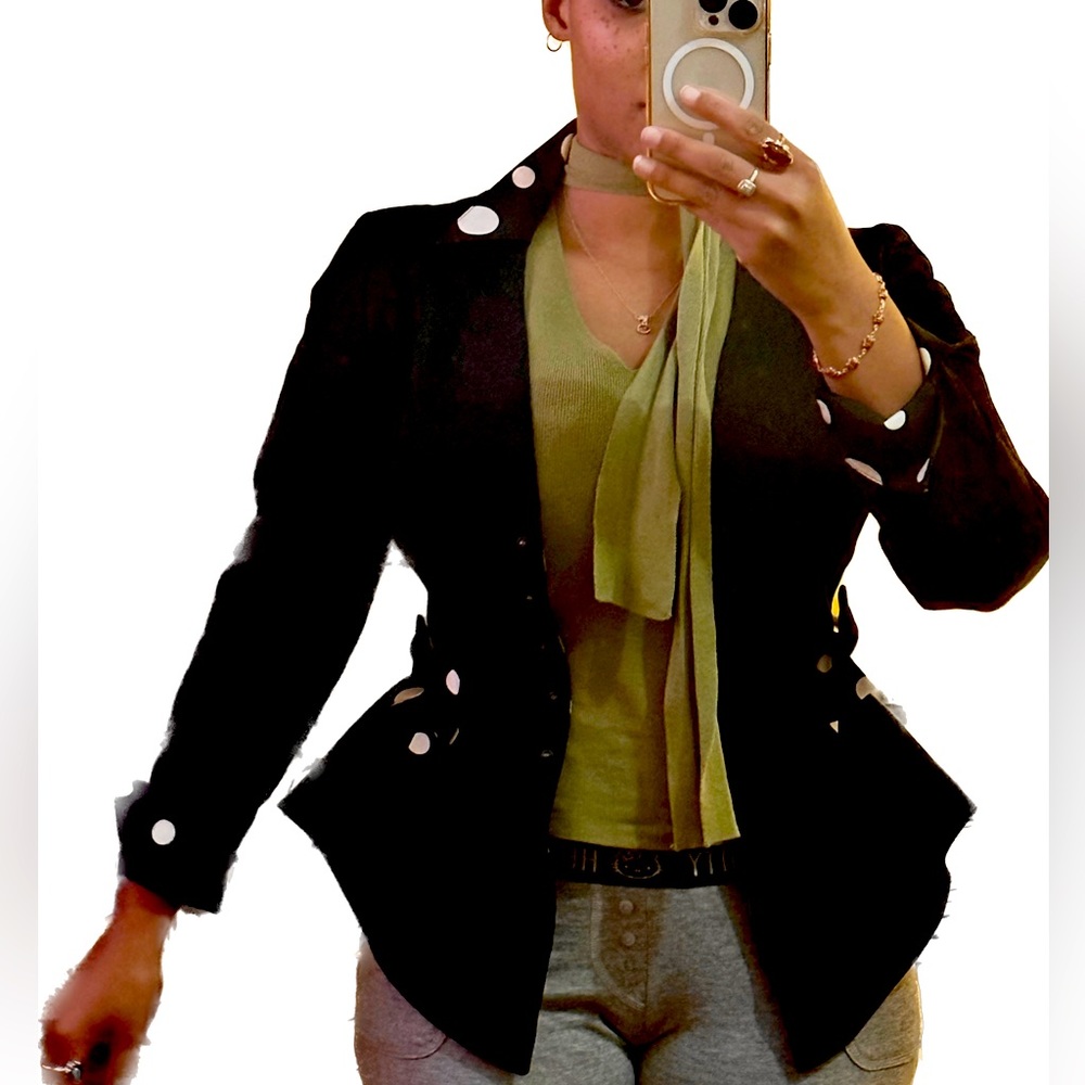 Vintage Thierry Mugler silk fitted blazer